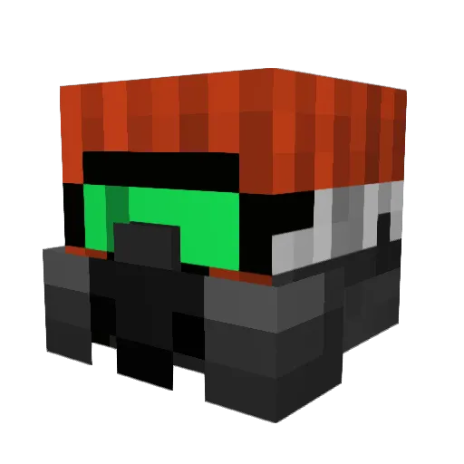 Carnage0712 Minecraft avatar head, 3D render