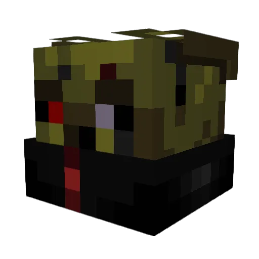 Carnage18_0_8 Minecraft avatar head, 3D render