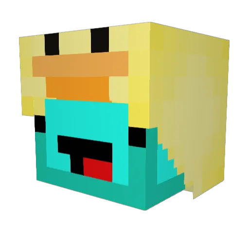 Carnage4lifee Minecraft avatar head, 3D render