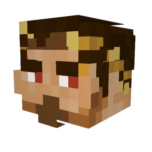 CarnageCath Minecraft avatar head, 3D render