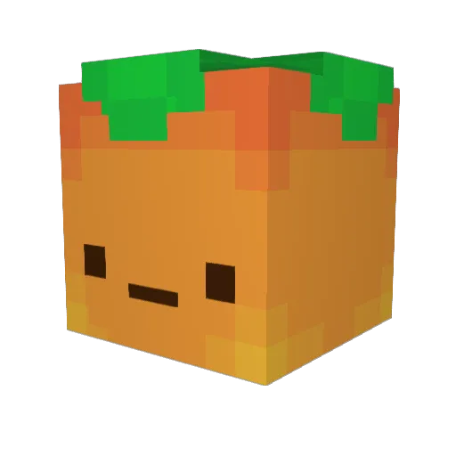 Carnamon Minecraft avatar head, 3D render