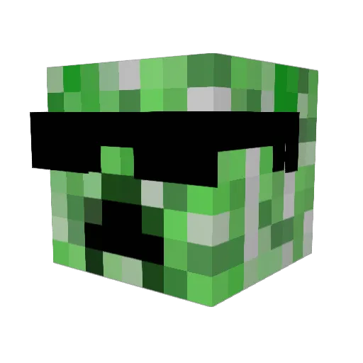 Carniferous Minecraft avatar head, 3D render