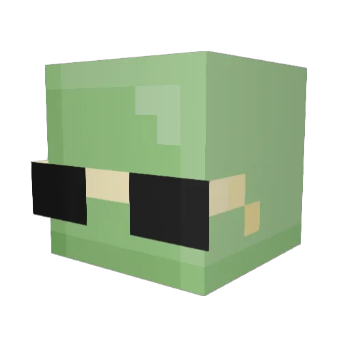 Carnivare Minecraft avatar head, 3D render