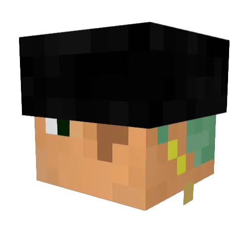 Carnivorex2 Minecraft avatar head, 3D render