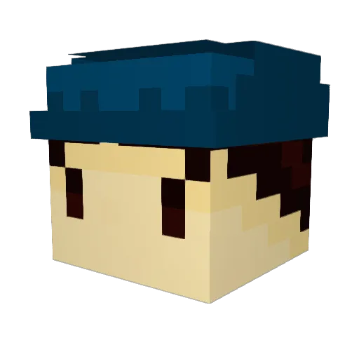 Carnivorze Minecraft avatar head, 3D render