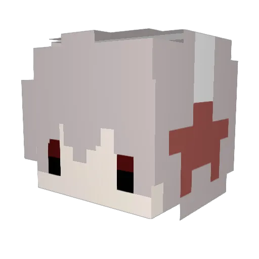 Carnivulx Minecraft avatar head, 3D render