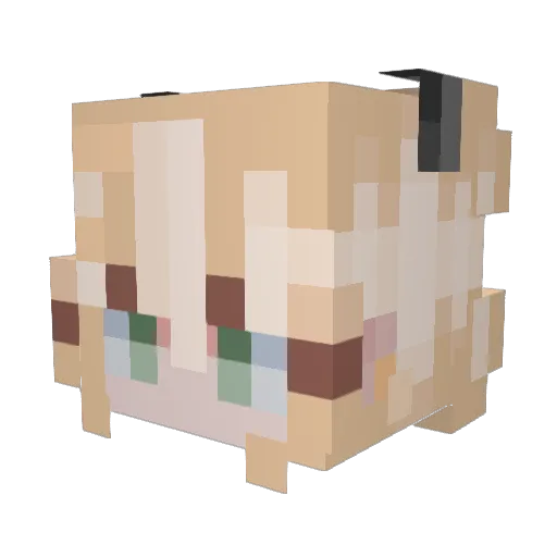 Carno_with_a_hat Minecraft avatar head, 3D render