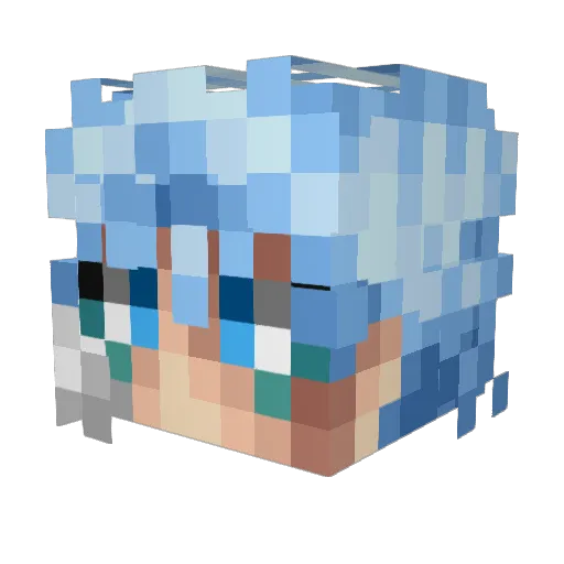 Carnomerx Minecraft avatar head, 3D render