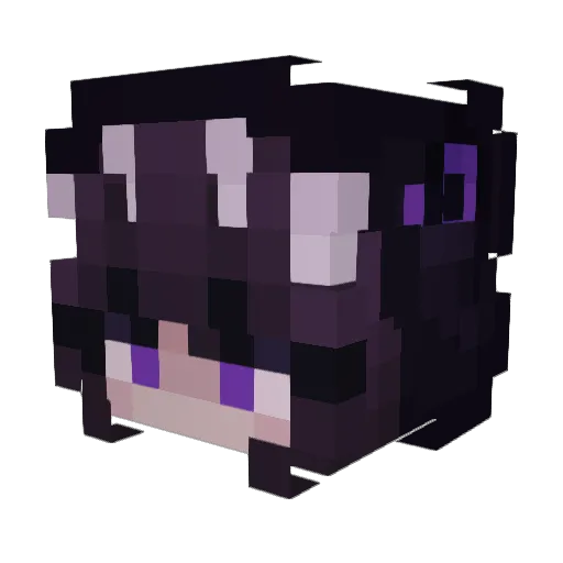 Carnotaura Minecraft avatar head, 3D render