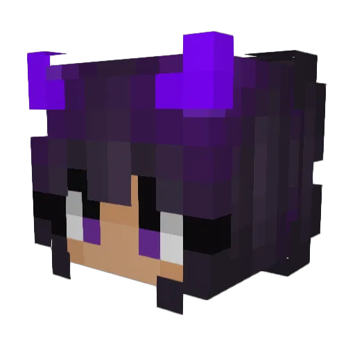 Carnovore Minecraft avatar head, 3D render