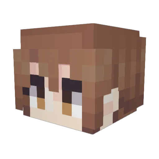 Caro1098 Minecraft avatar head, 3D render