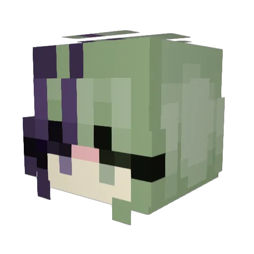 Caro2006 Minecraft avatar head, 3D render