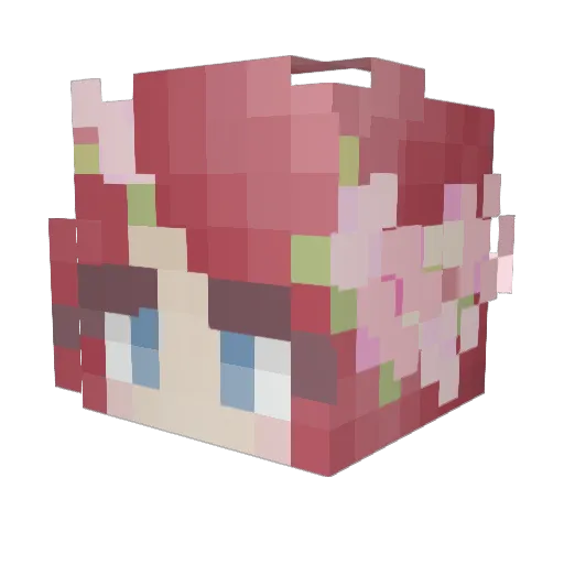 Caro523 Minecraft avatar head, 3D render