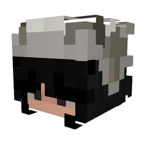 Caro64YT Minecraft avatar head, 3D render