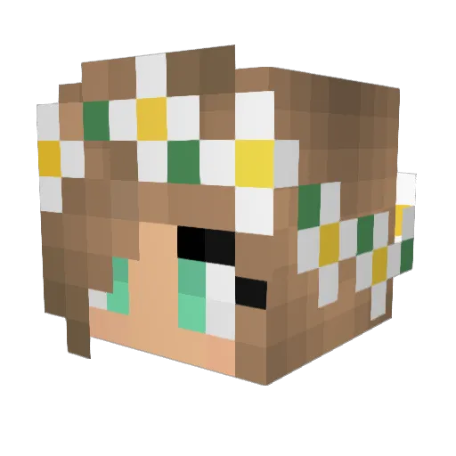Caro98 Minecraft avatar head, 3D render