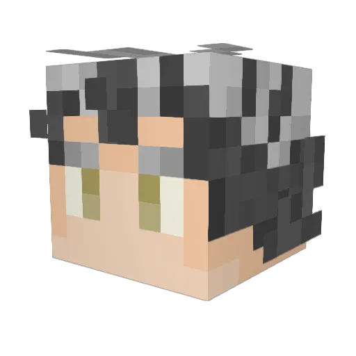 CaroLand Minecraft avatar head, 3D render