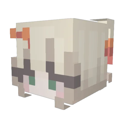 CaroMio_o_o Minecraft avatar head, 3D render