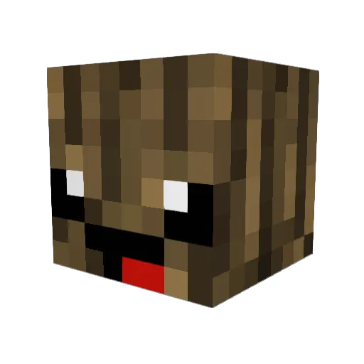 CaroPineTree Minecraft avatar head, 3D render