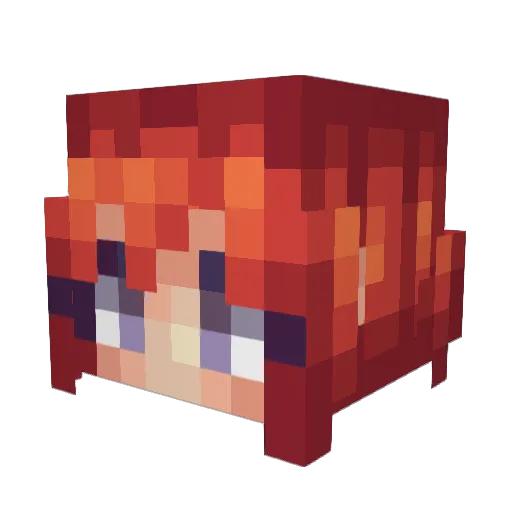 Caroflo10 Minecraft avatar head, 3D render