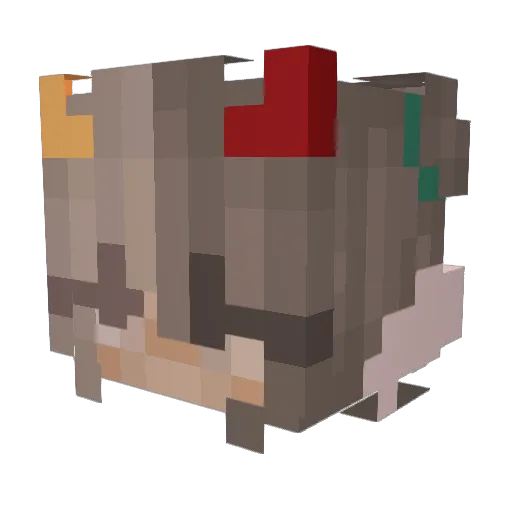 Carol5133 Minecraft avatar head, 3D render