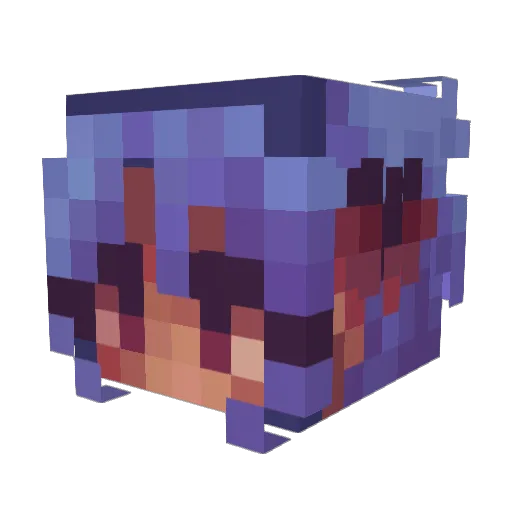 Carol_18 Minecraft avatar head, 3D render