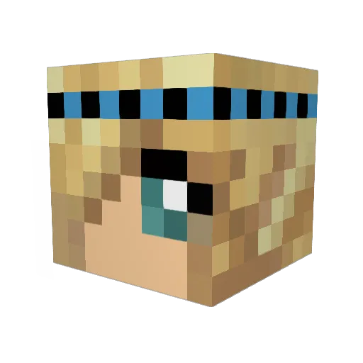 Carol_DT Minecraft avatar head, 3D render
