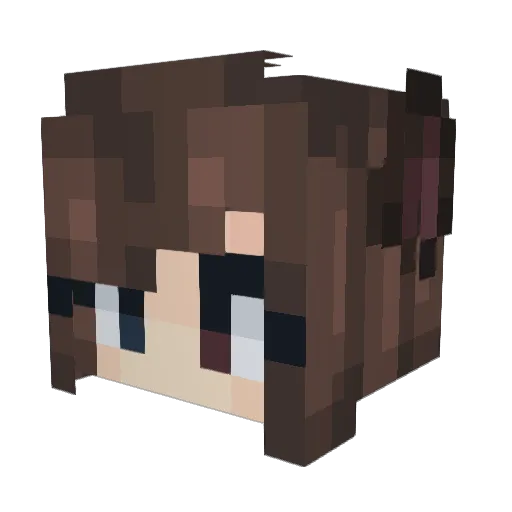 Carol_Sweet Minecraft avatar head, 3D render