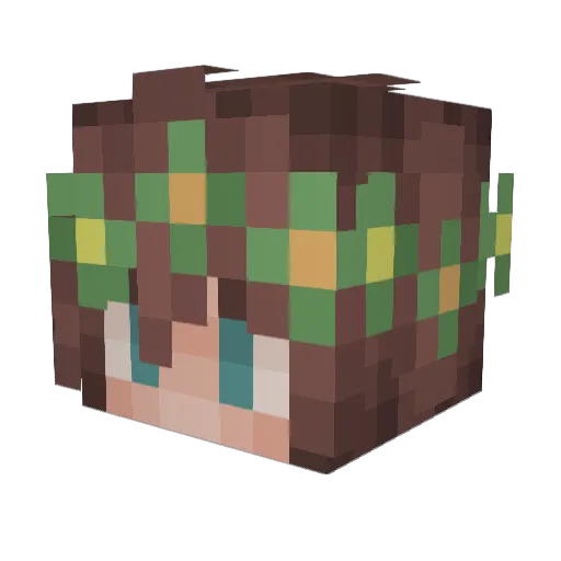 Carolilyz Minecraft avatar head, 3D render