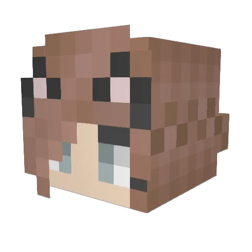 Carolin26 Minecraft avatar head, 3D render