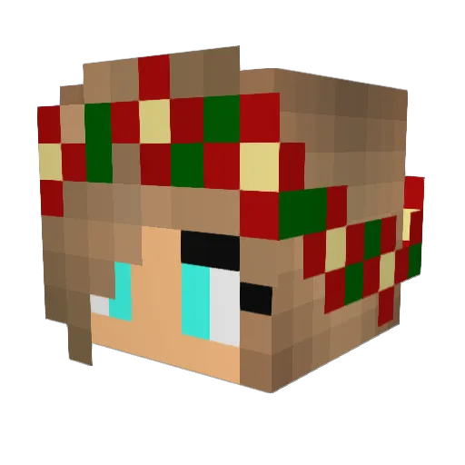 Caroline2245 Minecraft avatar head, 3D render