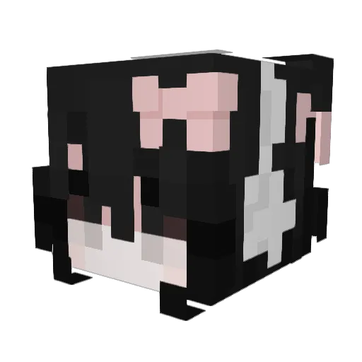 Caroline48 Minecraft avatar head, 3D render