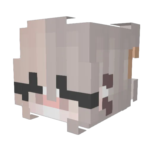 Caroline7_7 Minecraft avatar head, 3D render