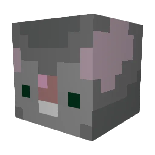 CarolineAya Minecraft avatar head, 3D render