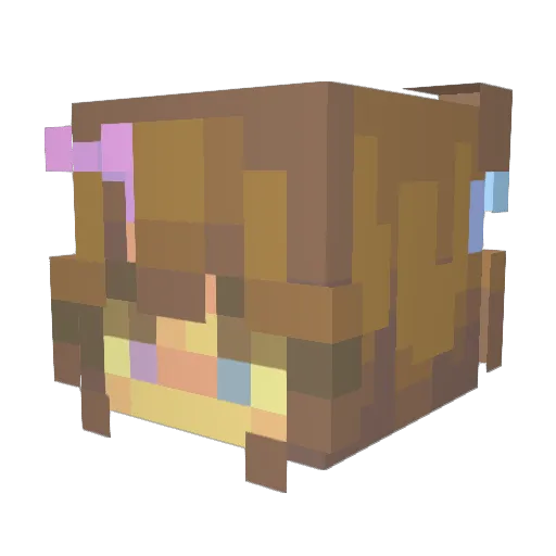 CarolineIW Minecraft avatar head, 3D render
