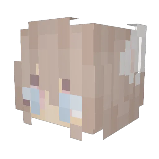 CarolineLA Minecraft avatar head, 3D render