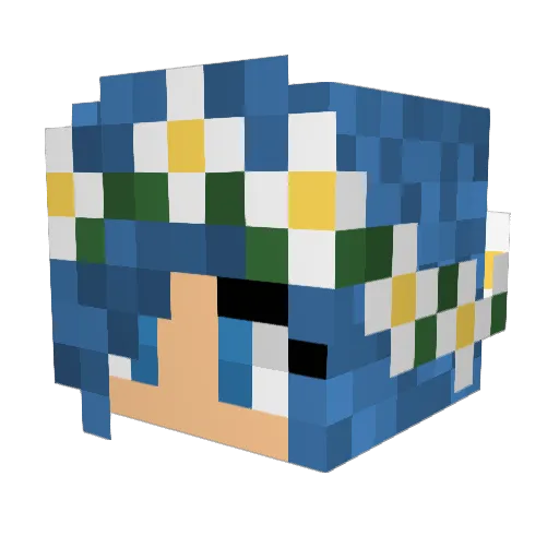 CarolineMaeee Minecraft avatar head, 3D render