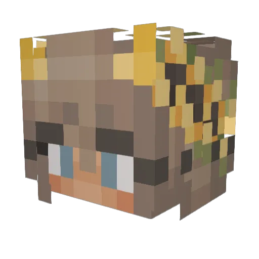 CarolineParillo Minecraft avatar head, 3D render