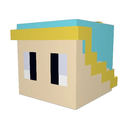 CarolingCreeper Minecraft avatar head, 3D render