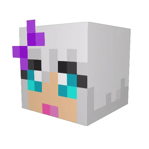 Carolinius Minecraft avatar head, 3D render