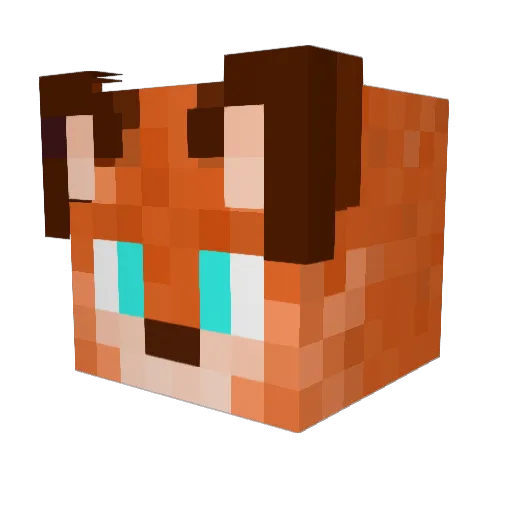 CaronFrank Minecraft avatar head, 3D render