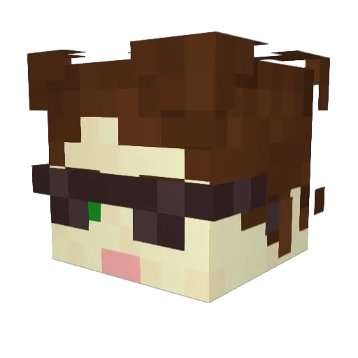 Carosha_ Minecraft avatar head, 3D render