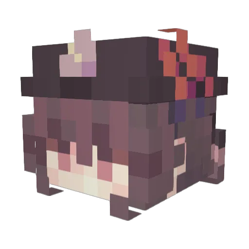 Carot123 Minecraft avatar head, 3D render