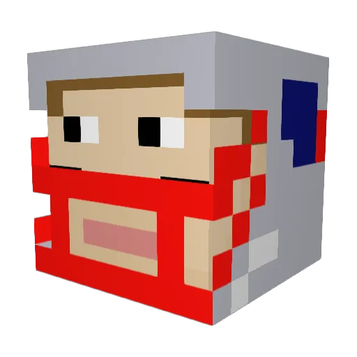 Carotrix Minecraft avatar head, 3D render