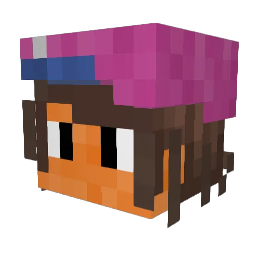 Carotten12 Minecraft avatar head, 3D render