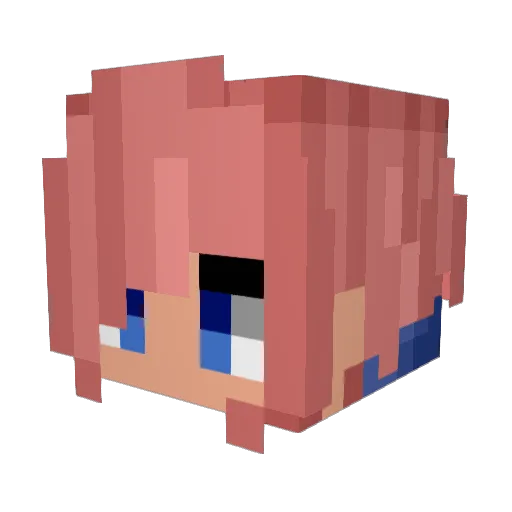 Carotyy Minecraft avatar head, 3D render