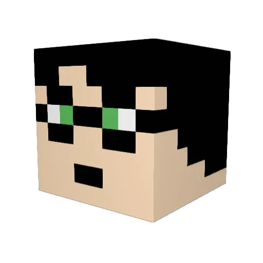 CarpDragon64 Minecraft avatar head, 3D render
