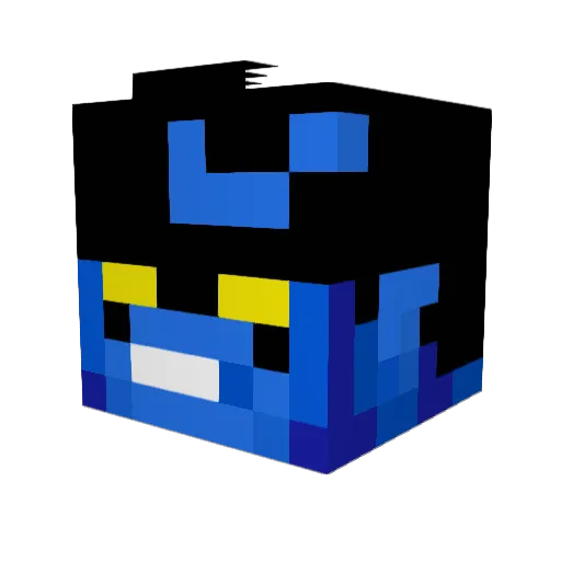 CarpenterECM Minecraft avatar head, 3D render