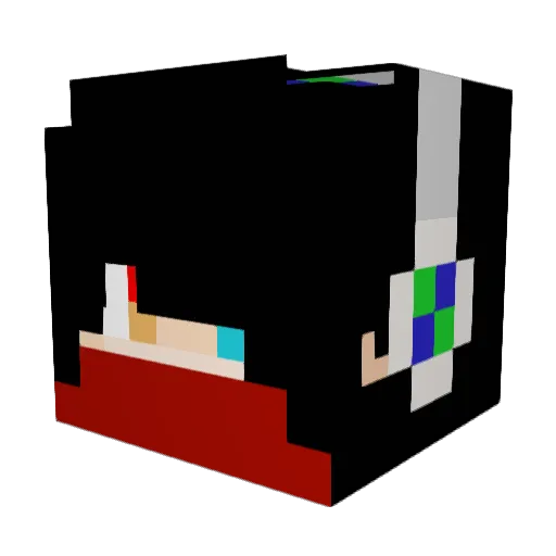 Carpogenous Minecraft avatar head, 3D render