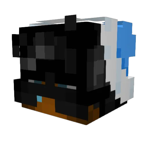 Carpyy_Mio_Zio Minecraft avatar head, 3D render