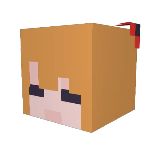 Carpzy Minecraft avatar head, 3D render